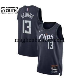 Maglia NBA Los Angeles Clippers Paul George 13 2023-2024 Nike City Edition Navy Swingman - Bambino